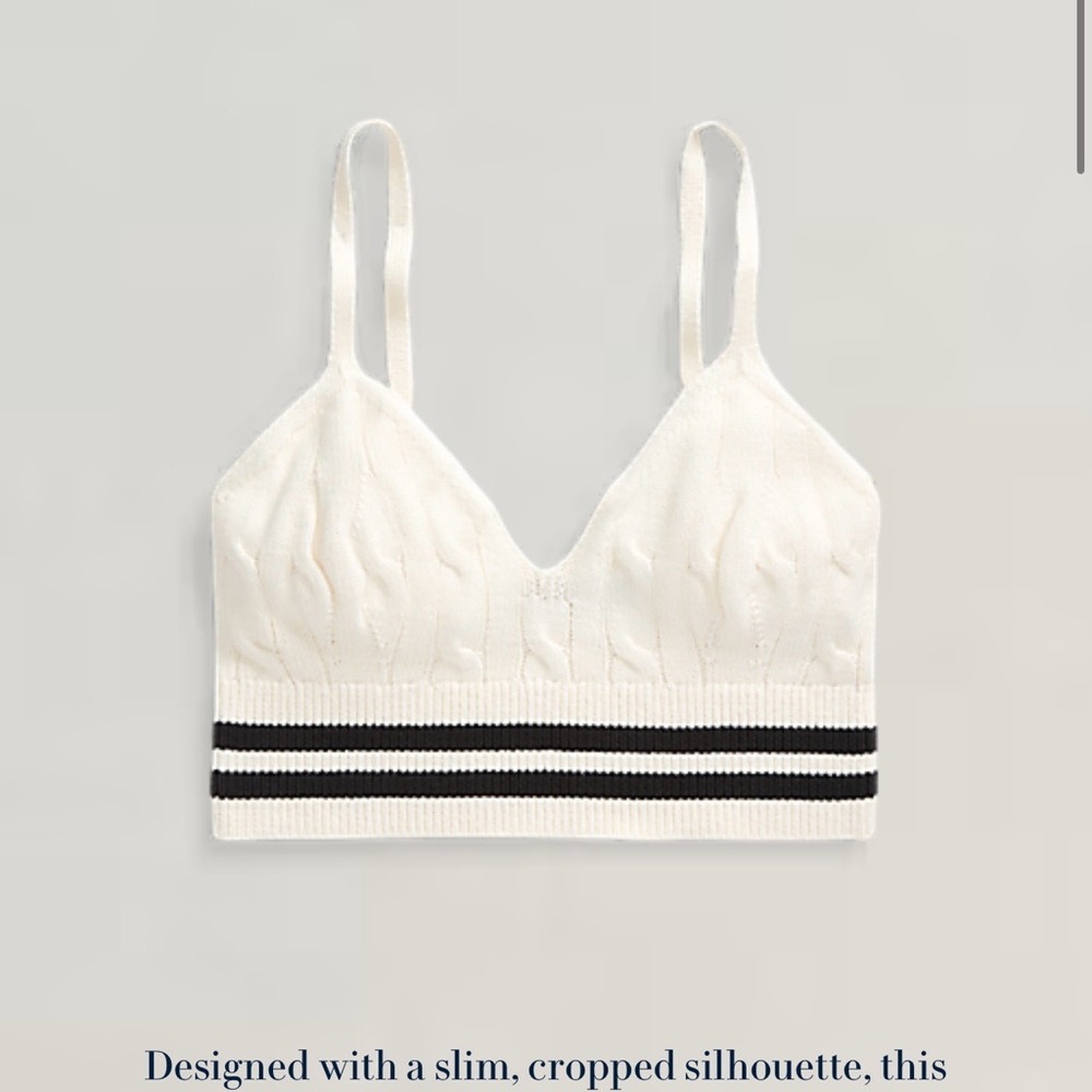 Polo by Ralph Lauren Cream Tank Top Bralette XL - Picture 6 of 6